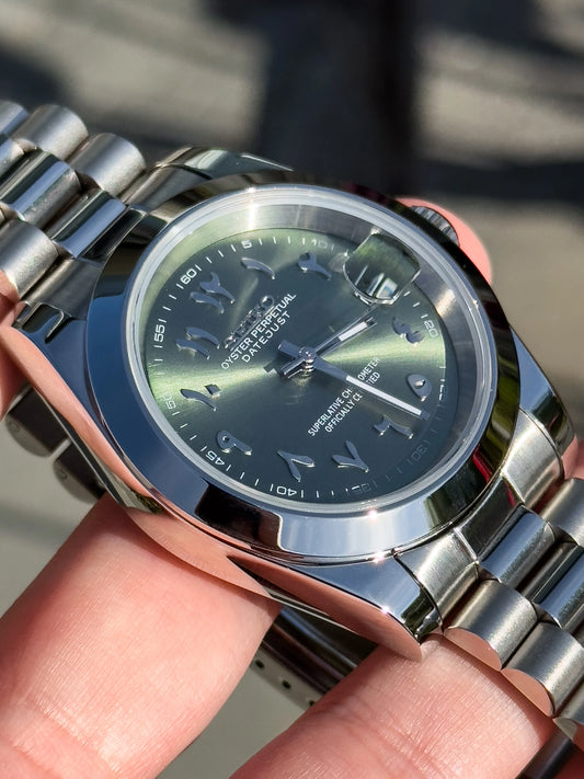 Olive Arabic President Datejust Mod