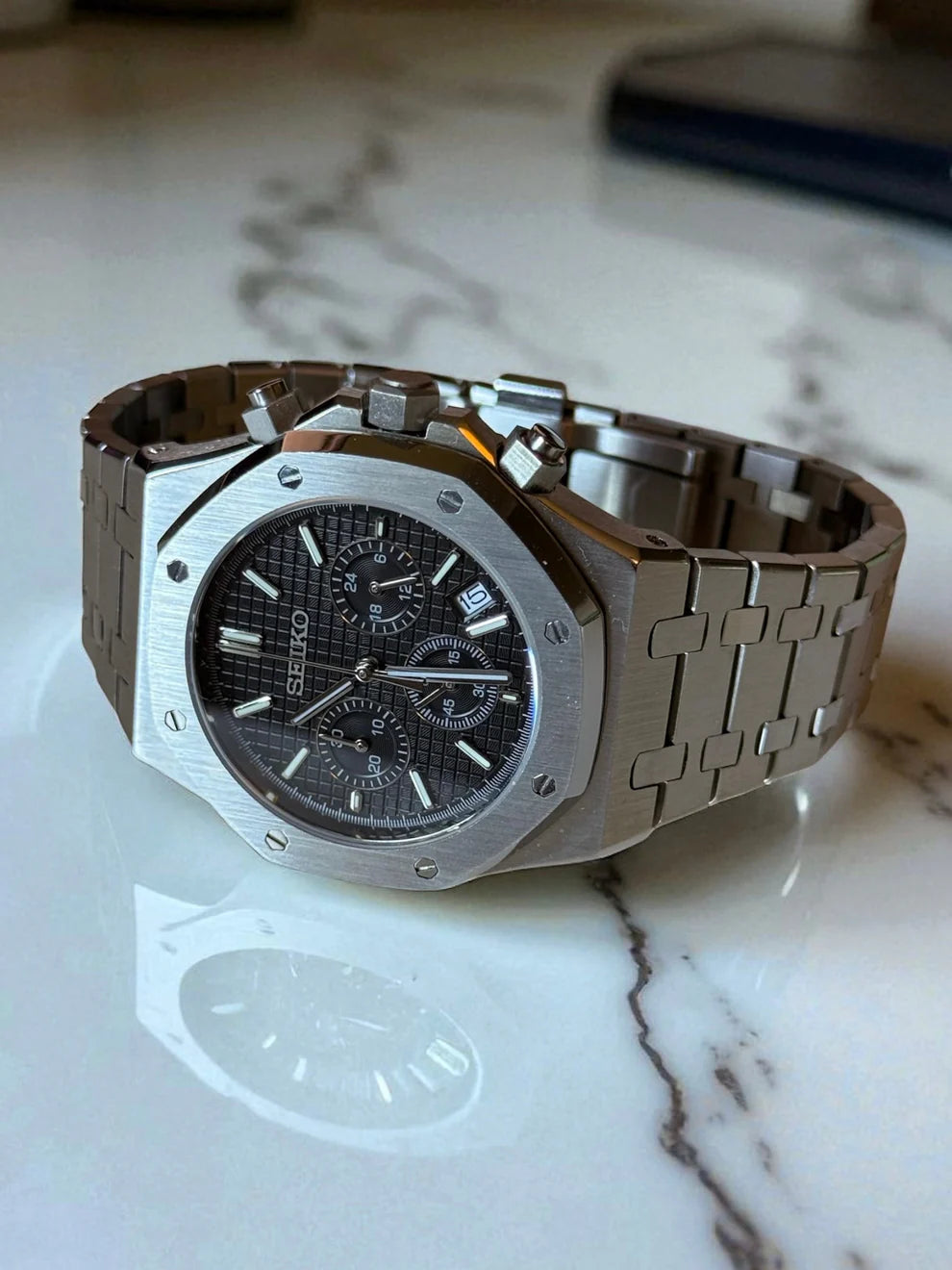 Black Dial Chrono Royal Oak Mod