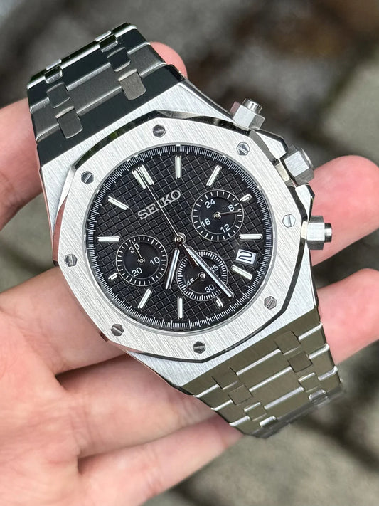 Black Dial Chrono Royal Oak Mod