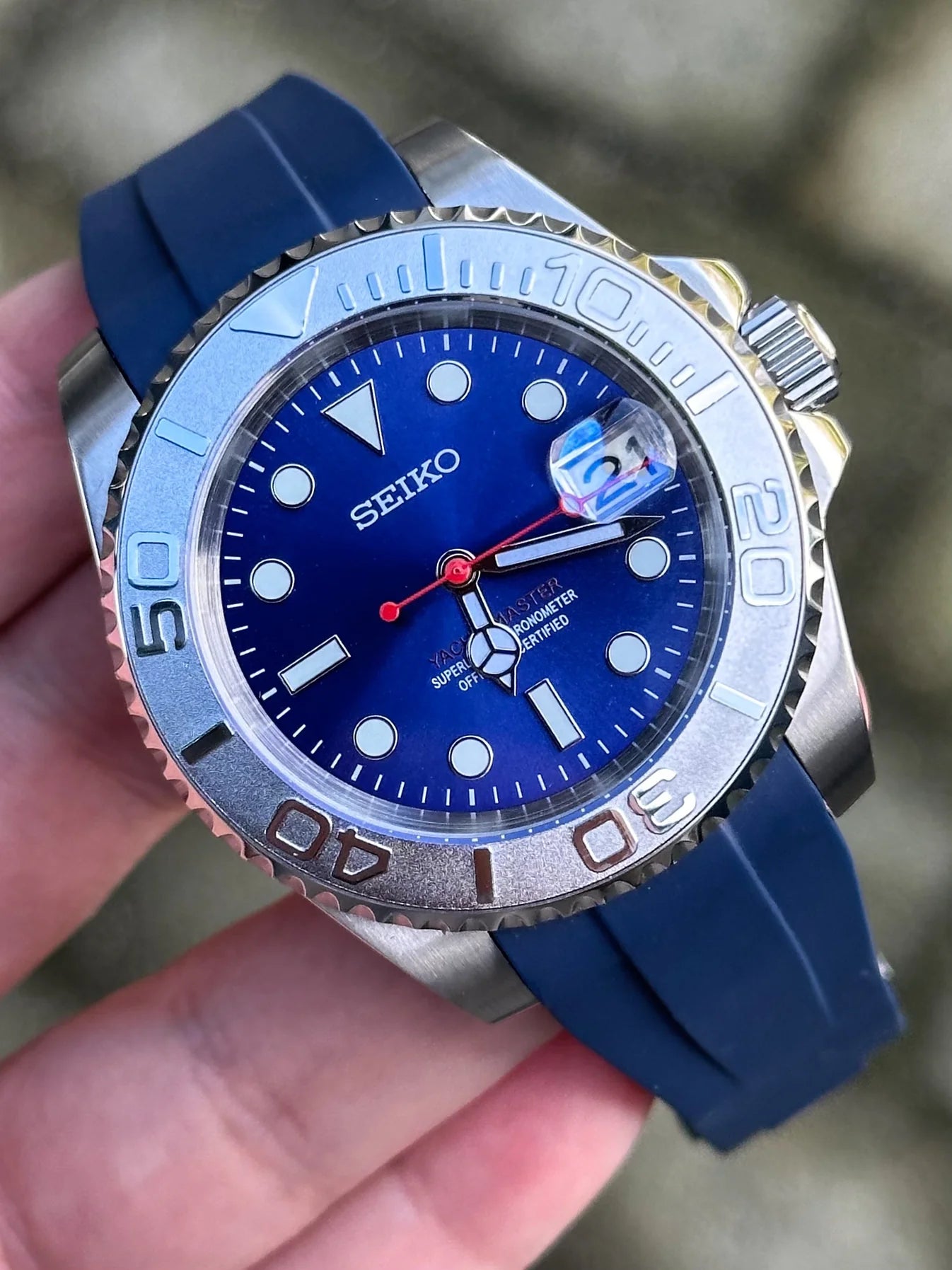 Yacht Master Blue Dial Rubber Mod