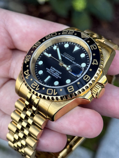 Seiko Black Gold Two-Tone Submariner Mod