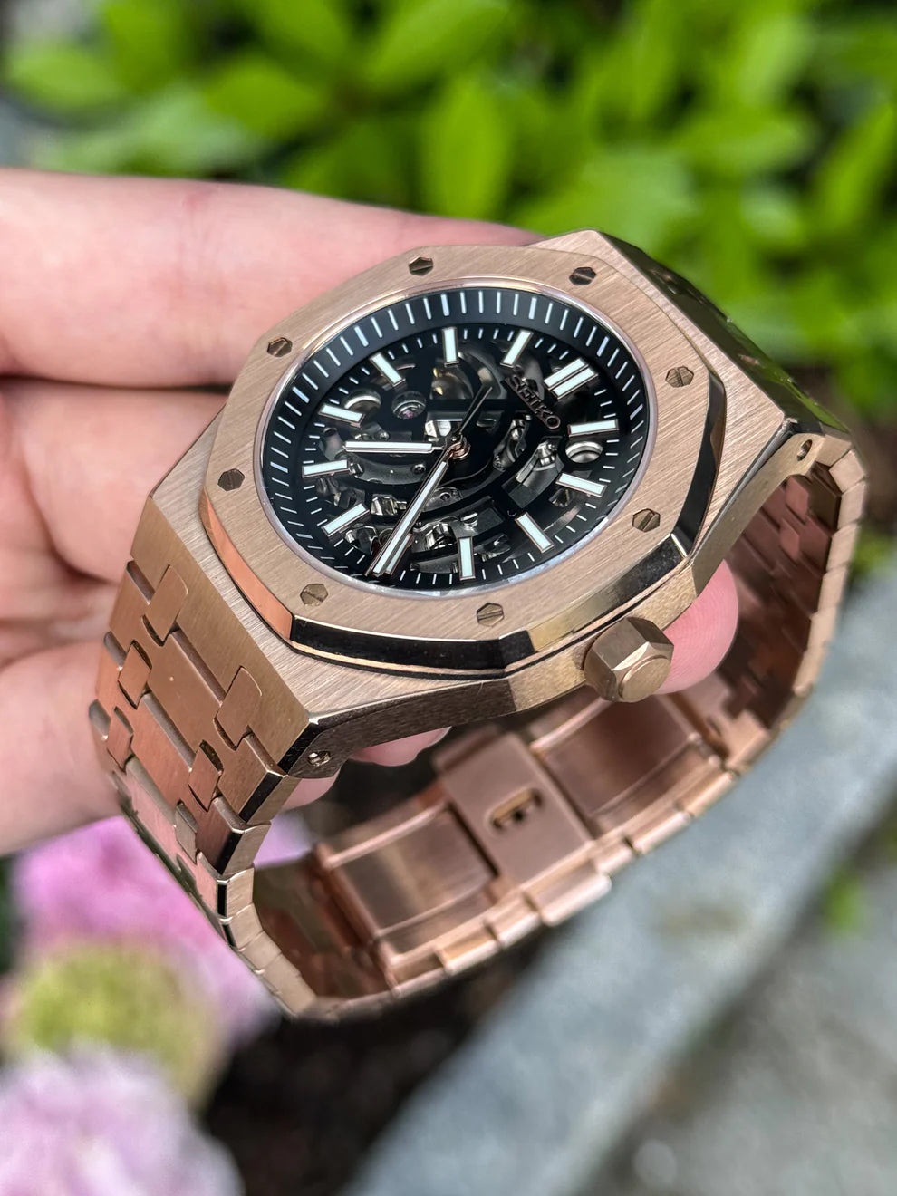 Rose Gold Skeleton Royal Oak Mod