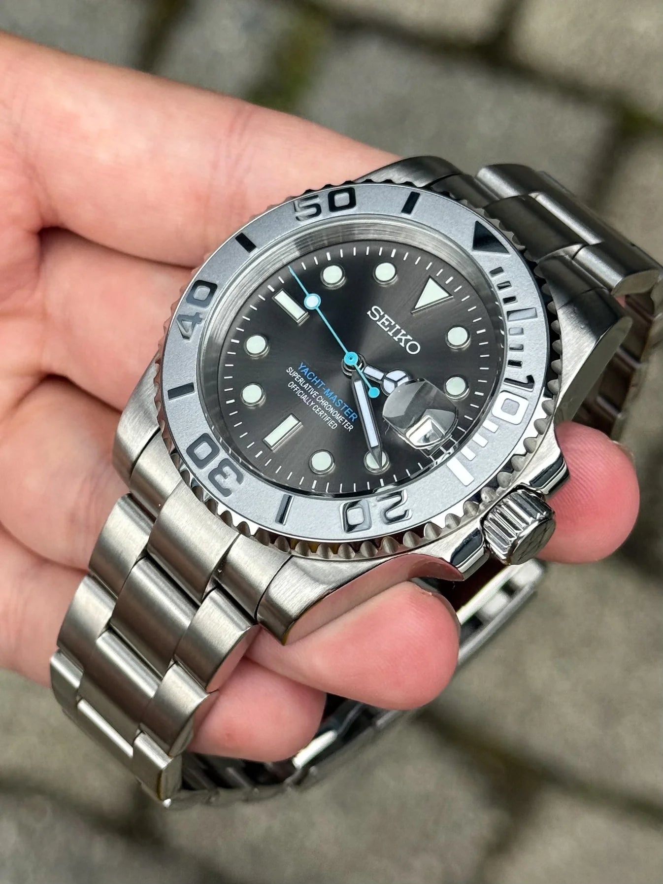 Seiko Yacht-Master Rhodium Mod