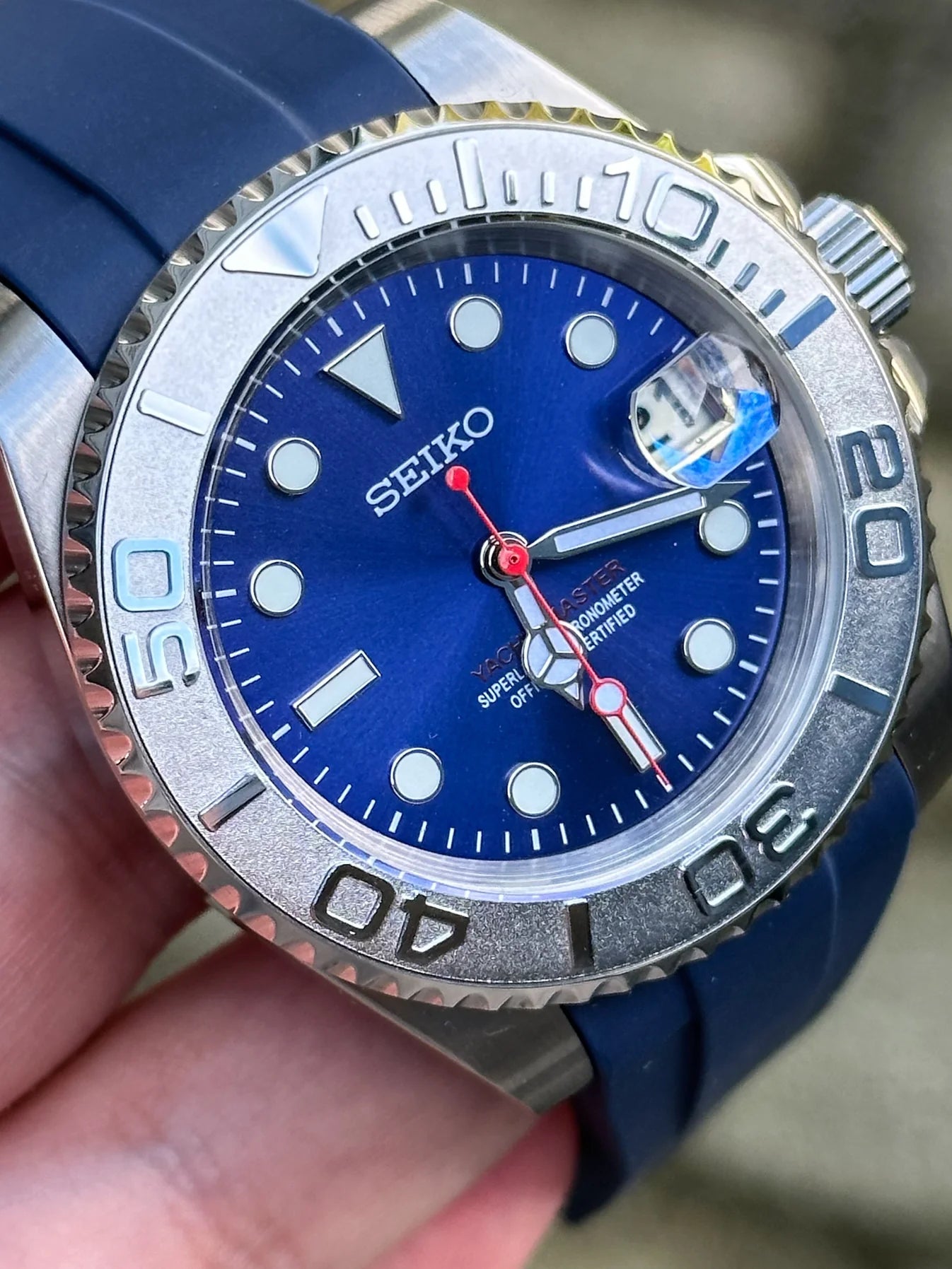 Yacht Master Blue Dial Rubber Mod