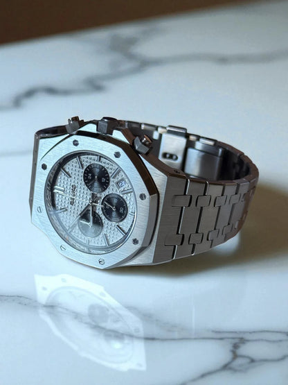 White Dial Chrono Royal Oak Mod