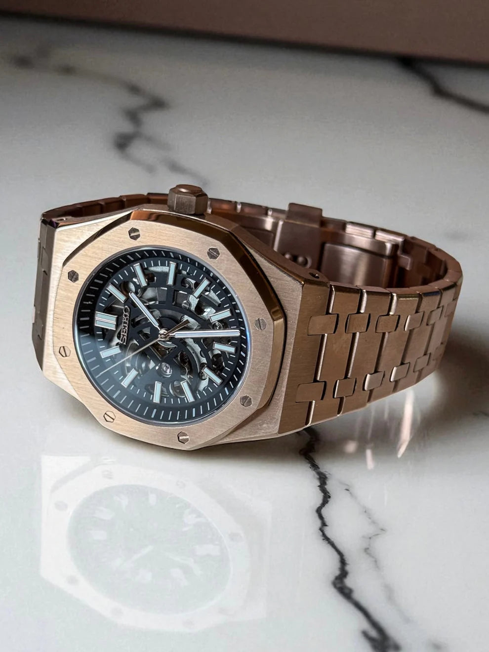 Rose Gold Skeleton Royal Oak Mod