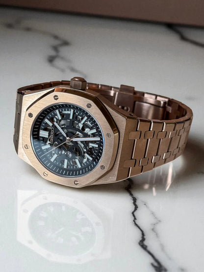 Rose Gold Skeleton Royal Oak Mod