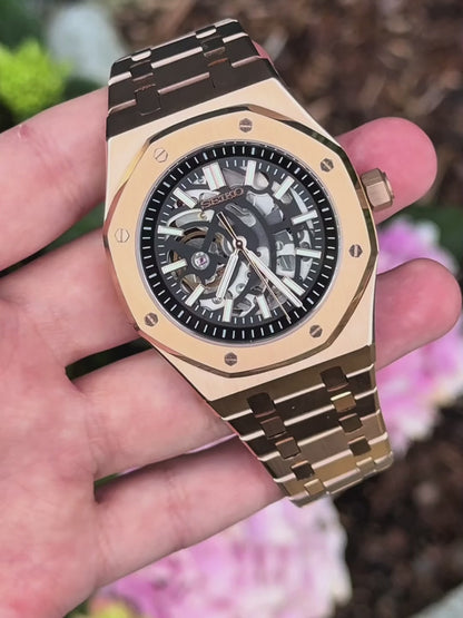 Rose Gold Skeleton Royal Oak Mod